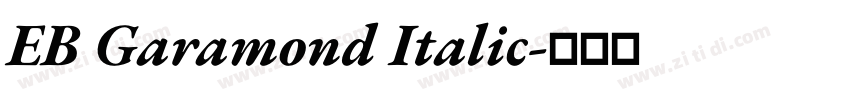 EB Garamond Italic字体转换